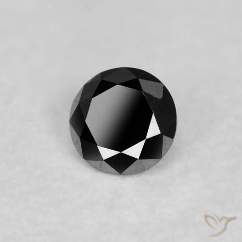 9,17 ctw natürlicher Schwarz Diamant, Runden, Lichtundurchlässig