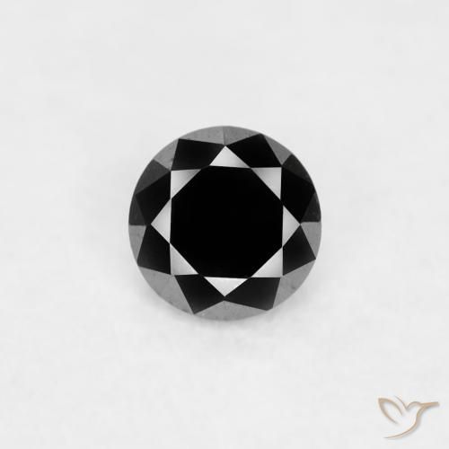 0.03ct Natürlicher Schwarz Diamant, Runden, Lichtundurchlässig