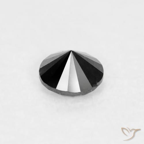 9,17 ctw natürlicher Schwarz Diamant, Runden, Lichtundurchlässig