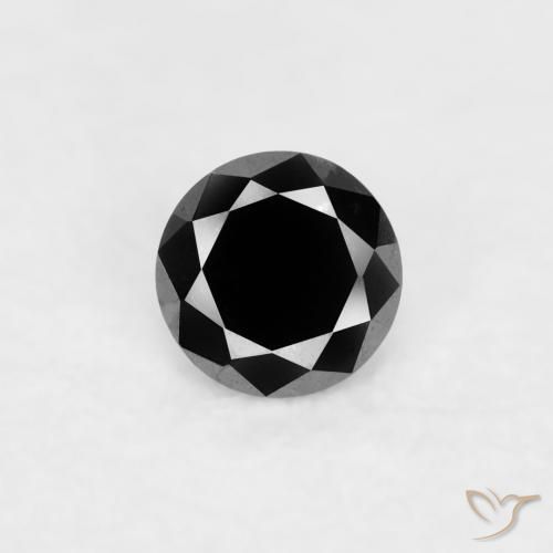 0.03ct Natürlicher Schwarz Diamant, Runden, Lichtundurchlässig