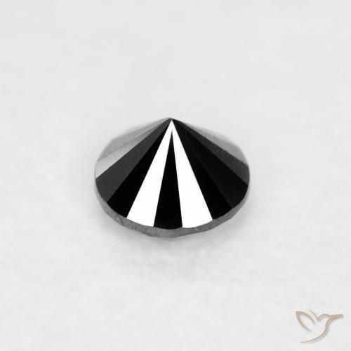 9,17 ctw natürlicher Schwarz Diamant, Runden, Lichtundurchlässig