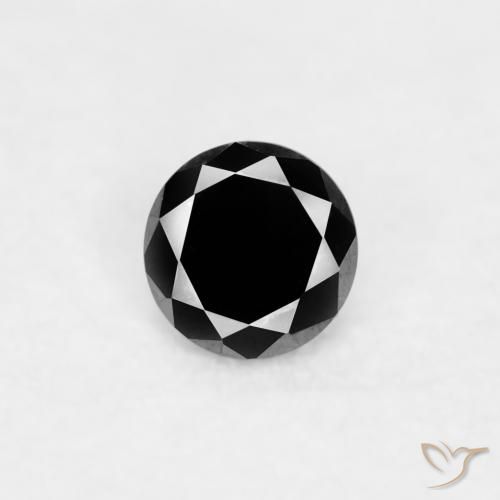 0.03ct Natürlicher Schwarz Diamant, Runden, Lichtundurchlässig