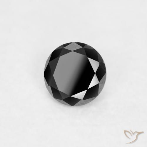 9,17 ctw natürlicher Schwarz Diamant, Runden, Lichtundurchlässig