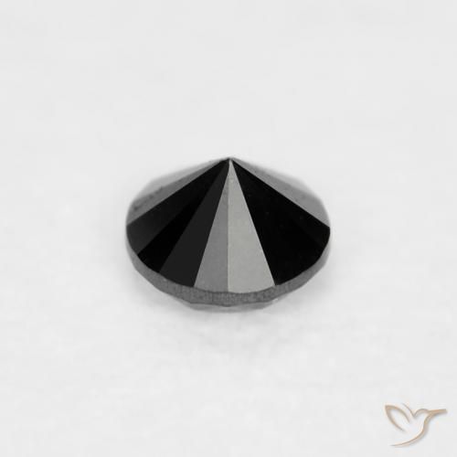 9,17 ctw natürlicher Schwarz Diamant, Runden, Lichtundurchlässig