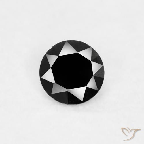 0.03ct Natürlicher Schwarz Diamant, Runden, Lichtundurchlässig