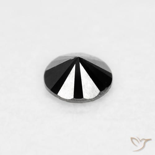 9,17 ctw natürlicher Schwarz Diamant, Runden, Lichtundurchlässig
