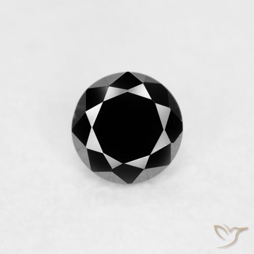 0.03ct Natürlicher Schwarz Diamant, Runden, Lichtundurchlässig