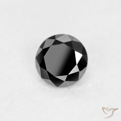 9,17 ctw natürlicher Schwarz Diamant, Runden, Lichtundurchlässig