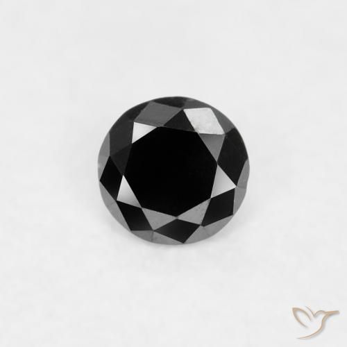 0.03ct Natürlicher Schwarz Diamant, Runden, Lichtundurchlässig