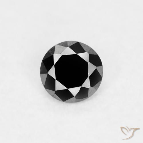 0.04ct Natürlicher Schwarz Diamant, Runden, Lichtundurchlässig