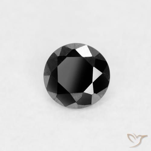 9,17 ctw natürlicher Schwarz Diamant, Runden, Lichtundurchlässig