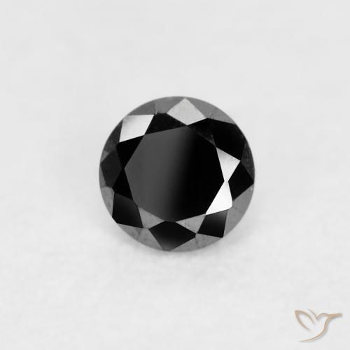 9,17 ctw natürlicher Schwarz Diamant, Runden, Lichtundurchlässig