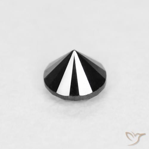 9,17 ctw natürlicher Schwarz Diamant, Runden, Lichtundurchlässig