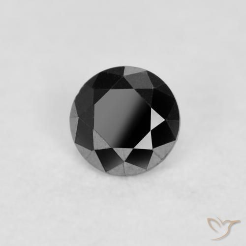 9,17 ctw natürlicher Schwarz Diamant, Runden, Lichtundurchlässig