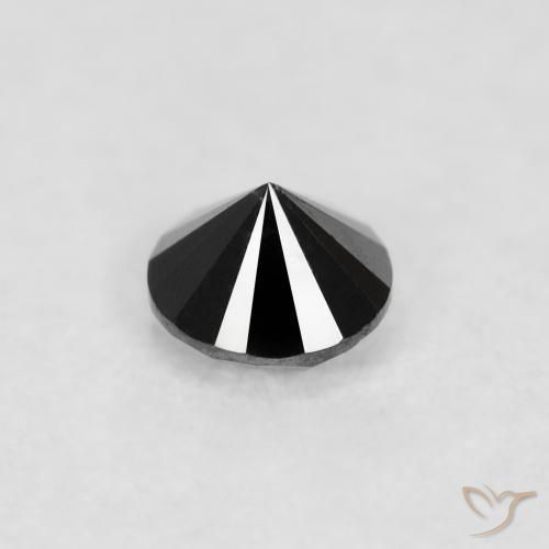 9,17 ctw natürlicher Schwarz Diamant, Runden, Lichtundurchlässig