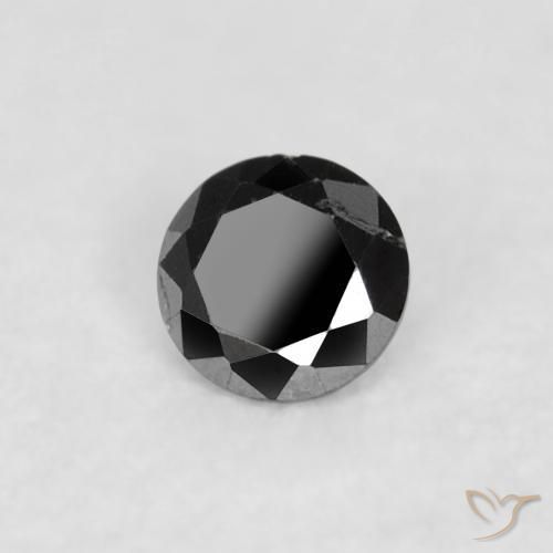 9,17 ctw natürlicher Schwarz Diamant, Runden, Lichtundurchlässig