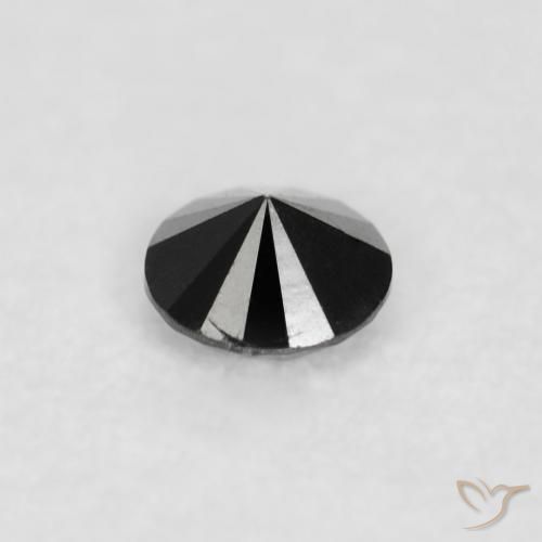 9,17 ctw natürlicher Schwarz Diamant, Runden, Lichtundurchlässig