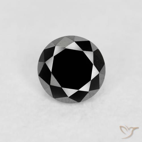 0.06ct Natürlicher Schwarz Diamant, Runden, Lichtundurchlässig, Photo A
