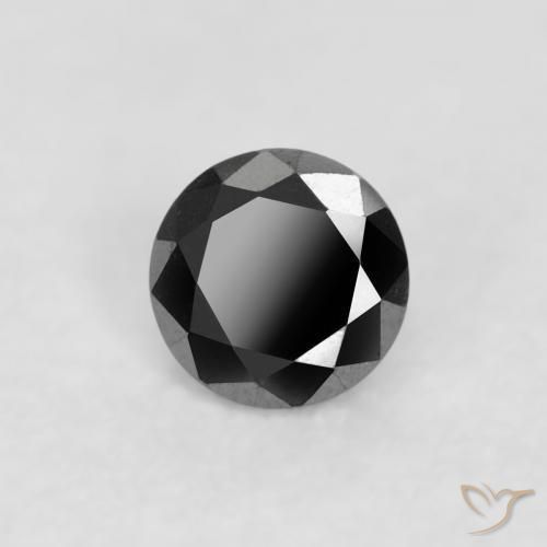 9,17 ctw natürlicher Schwarz Diamant, Runden, Lichtundurchlässig