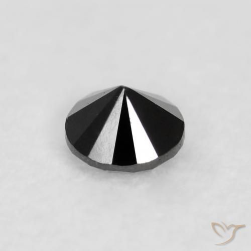 9,17 ctw natürlicher Schwarz Diamant, Runden, Lichtundurchlässig
