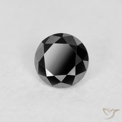 9,17 ctw natürlicher Schwarz Diamant, Runden, Lichtundurchlässig