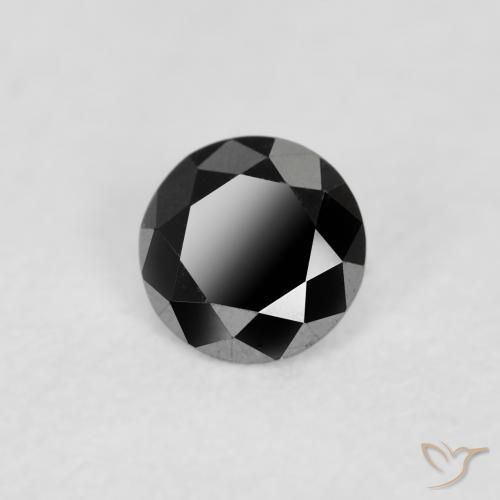 9,17 ctw natürlicher Schwarz Diamant, Runden, Lichtundurchlässig