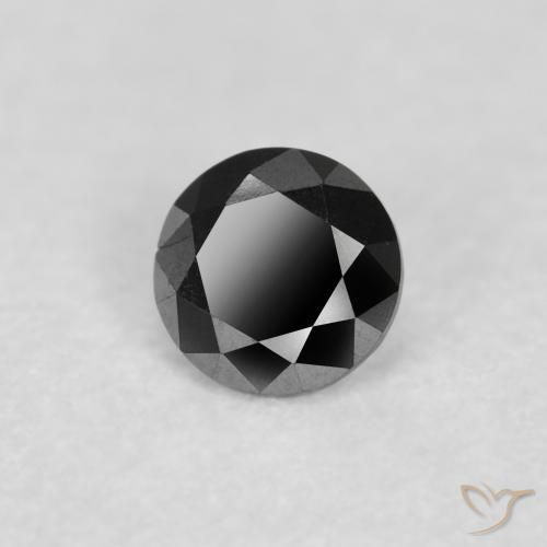 9,17 ctw natürlicher Schwarz Diamant, Runden, Lichtundurchlässig