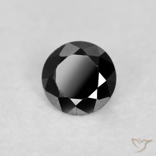 9,17 ctw natürlicher Schwarz Diamant, Runden, Lichtundurchlässig