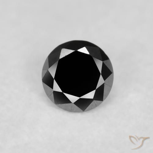0.05ct Natürlicher Schwarz Diamant, Runden, Lichtundurchlässig