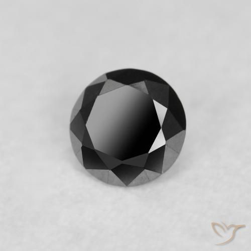 9,17 ctw natürlicher Schwarz Diamant, Runden, Lichtundurchlässig