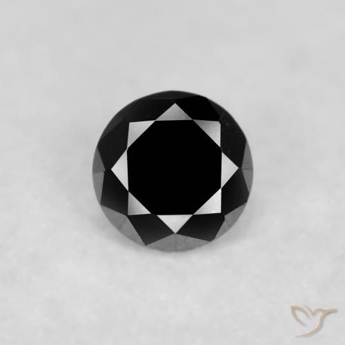 0.05ct Natürlicher Schwarz Diamant, Runden, Lichtundurchlässig
