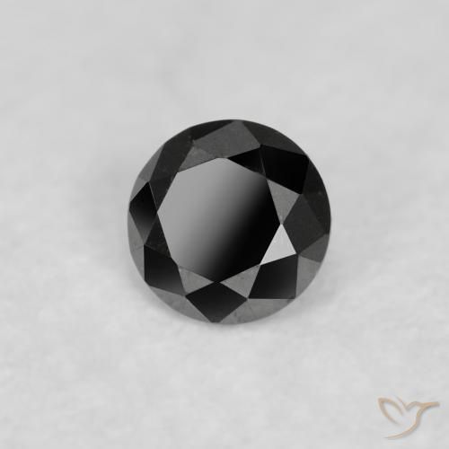 9,17 ctw natürlicher Schwarz Diamant, Runden, Lichtundurchlässig