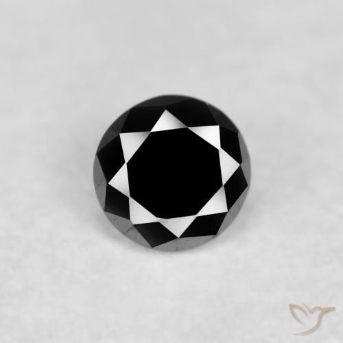 0.05ct Natürlicher Schwarz Diamant, Runden, Lichtundurchlässig, Photo A