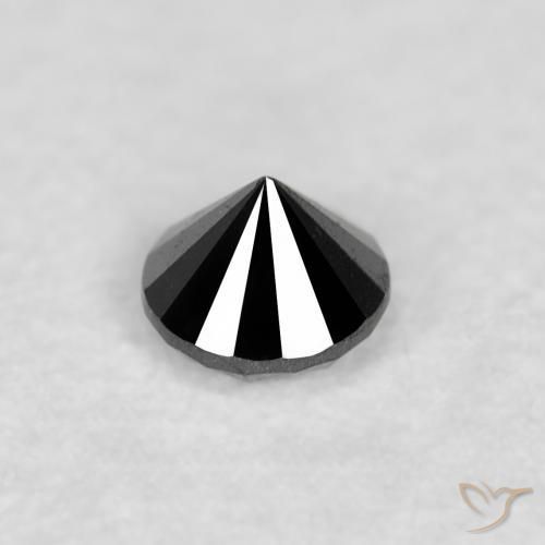 9,17 ctw natürlicher Schwarz Diamant, Runden, Lichtundurchlässig