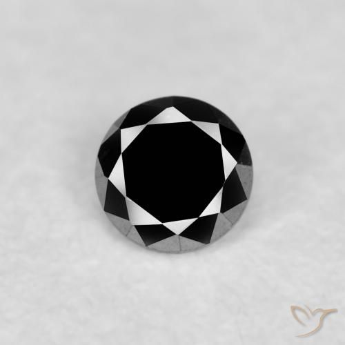 0.05ct Natürlicher Schwarz Diamant, Runden, Lichtundurchlässig