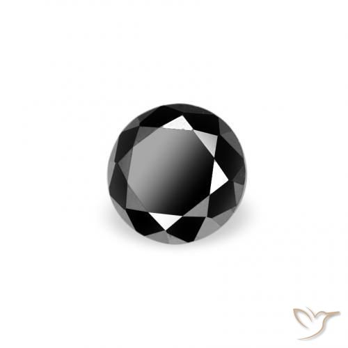 9,17 ctw natürlicher Schwarz Diamant, Runden, Lichtundurchlässig
