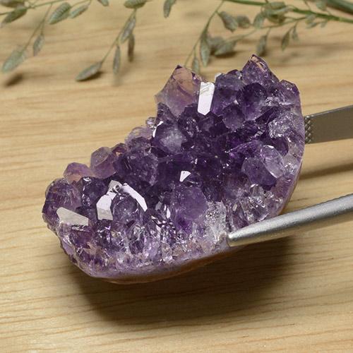 9,17 ctw natürlicher tiefviolett Druzy Amethyst, Ausgefallene Form, Lichtundurchlässig