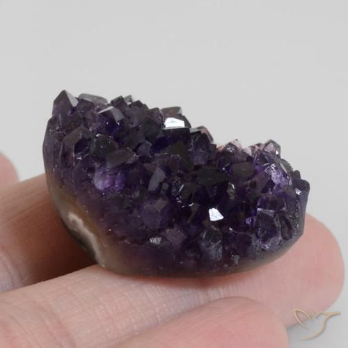 73,57 ctw natürlicher violetter Amethystdruse, Fantasieschliff, Lichtundurchlässig
