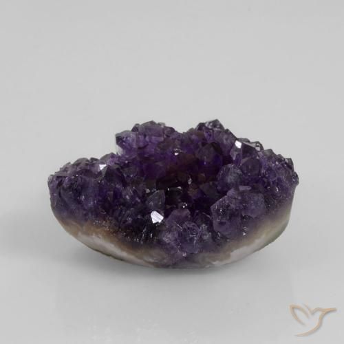 9,17 ctw natürlicher Mittel-Dunkelviolett Druzy Amethyst, Ausgefallene Form, Lichtundurchlässig