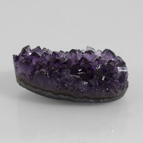 59,31 ctw natürlicher violetter Amethystdruse, Fantasieschliff, Lichtundurchlässig