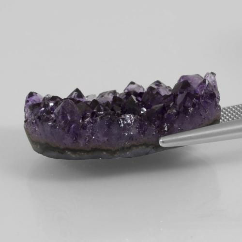 59,31 ctw natürlicher violetter Amethystdruse, Fantasieschliff, Lichtundurchlässig