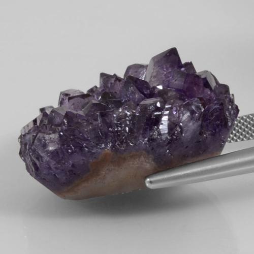 9,17 ctw natürlicher Mittel-Dunkelviolett Druzy Amethyst, Ausgefallene Form, Lichtundurchlässig