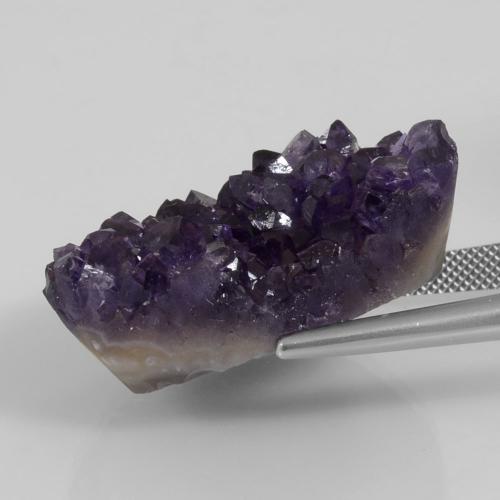 67,83 ctw natürlicher violetter Amethystdruse, Fantasieschliff, Lichtundurchlässig