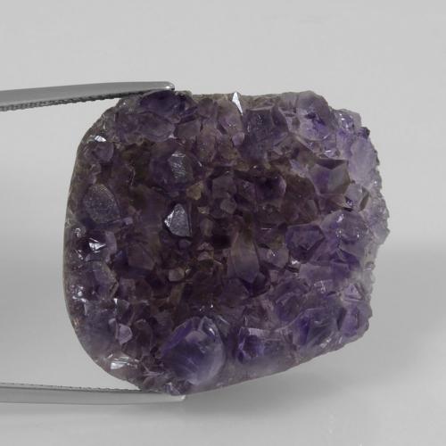 72,22 ctw natürlicher violetter Amethystdruse, Fantasieschliff, Lichtundurchlässig