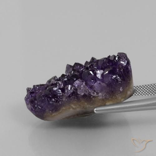 9,17 ctw natürlicher dunkelviolett Druzy Amethyst, Fantasie, Lichtundurchlässig