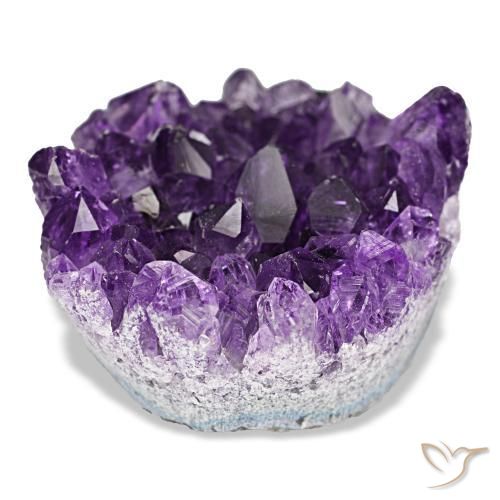 54,06 ctw natürlicher violetter Amethystdruse, Fantasieschliff, Lichtundurchlässig