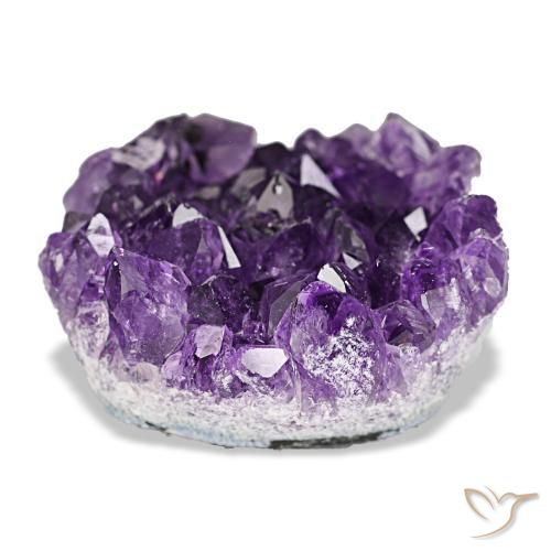 50,51 ctw natürlicher violetter Amethystdruse, Fantasieschliff, Lichtundurchlässig