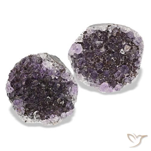 14,43 ct natürliche violetter Amethystdruse-Edelsteine, Fantasieschliff, Lichtundurchlässig