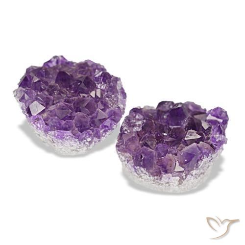 18,41 ct natürliche violetter Amethystdruse-Edelsteine, Fantasieschliff, Lichtundurchlässig