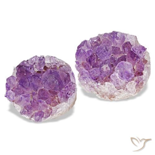 19,60 ct natürliche violetter Amethystdruse-Edelsteine, Fantasieschliff, Lichtundurchlässig